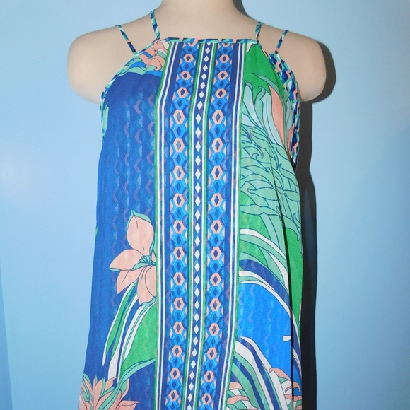 Maeve Layered Floral Silk Dress-Xs - Picture 2 of 5